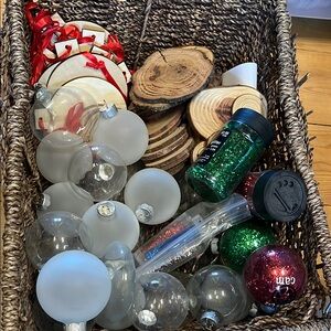 Christmas Craft Supplies Set with Glitter and Ornaments